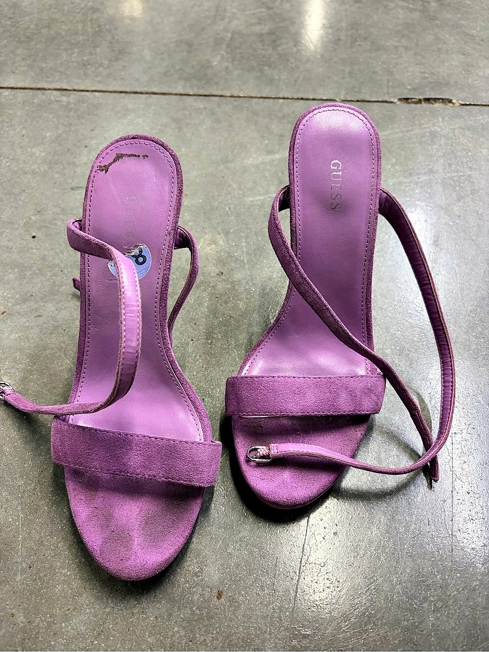 GUESS Purple Strappy High Heels